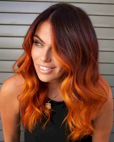 Fiery Pumpkin Ombre for the Autumn Season