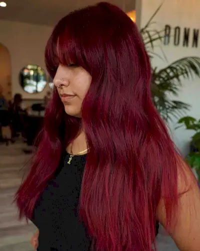 Deep Cranberry Red Hair for Fall