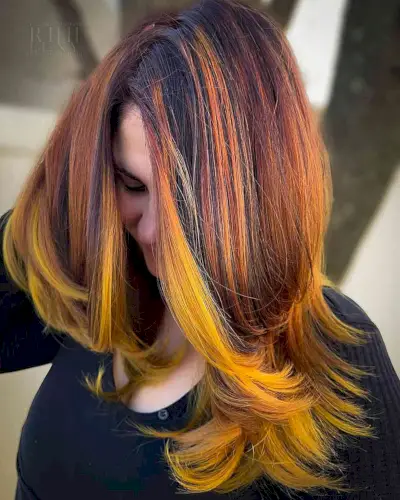 Blended Fall Hair Color