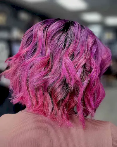 29 Ideen für rosa und lila Haarfarbe im Moment