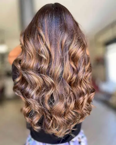 Lucious Long Golden Brown Balayage