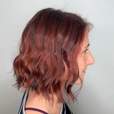 Deep Red Hair With Red Highlights
