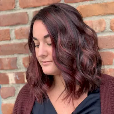 Sexy Red hair with lowlights and highlights