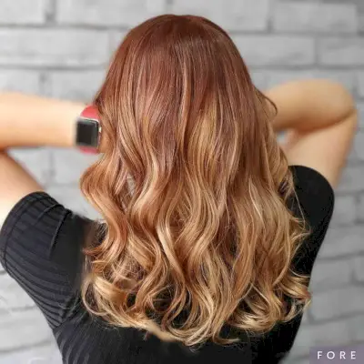 Dark Strawberry Blonde with Subtle Balayage Highlights