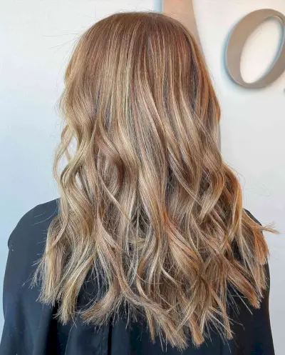 Copper and Light Strawberry Blonde Balayage