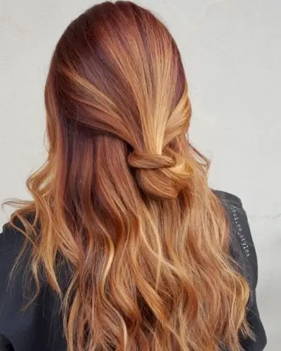 Dark Red Hair with Bleach Blonde Highlights