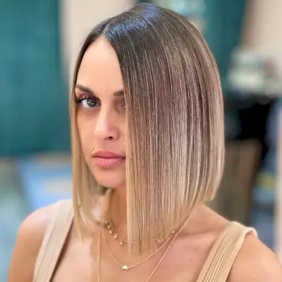 melted dark to ash blonde ombre hair