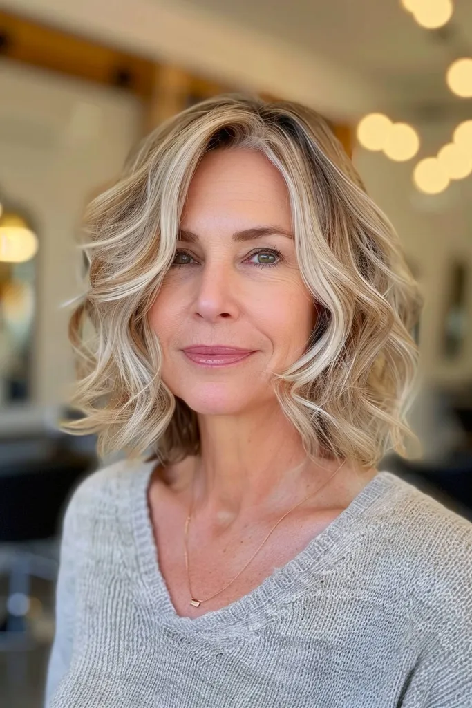 Cabelo loiro de inverno com mechas multitonais' title=