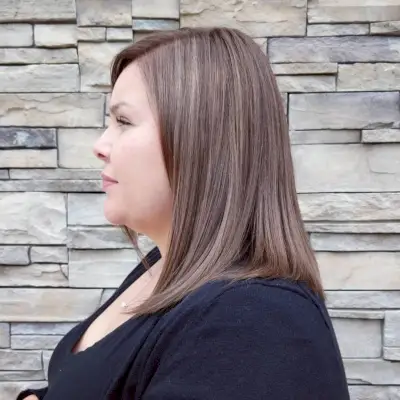 Medium-Length Hair with Ash Blonde Highlights