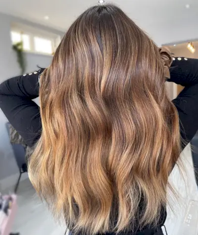 Honey and mocha brown balayage