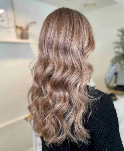Light brown hair with blonde highlights