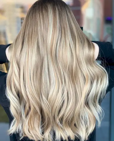 honey blonde with light blonde highlights