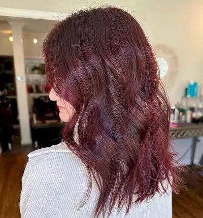 Light Cherry Coke Red for Medium Hair