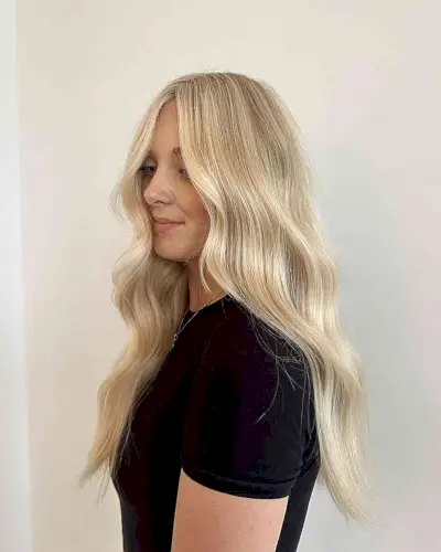 Light Golden Barbie Blonde with Long-Length Soft Waves