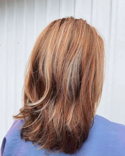 Strawberry Blonde with Peek-a-Boo Highlights