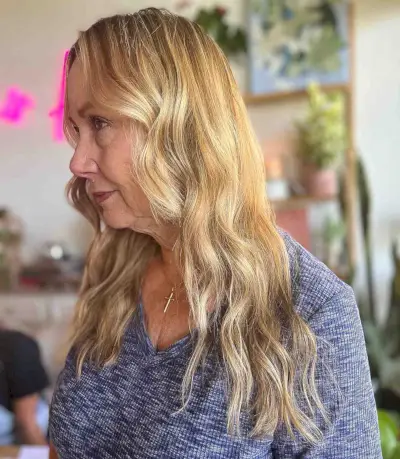 Flattering Honey Blonde for Older Women Over 60