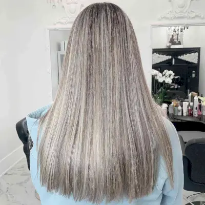 Full Mushroom Beige Blonde Highlights