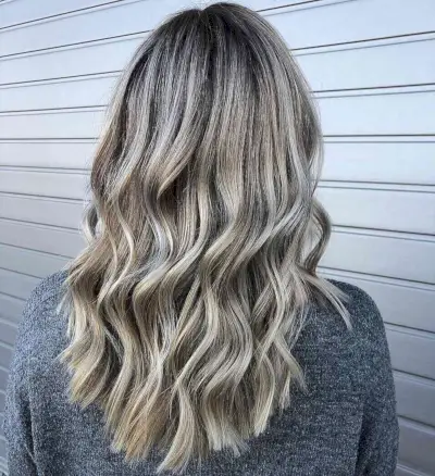 Platinum Highlights on Mushroom Blonde Hair