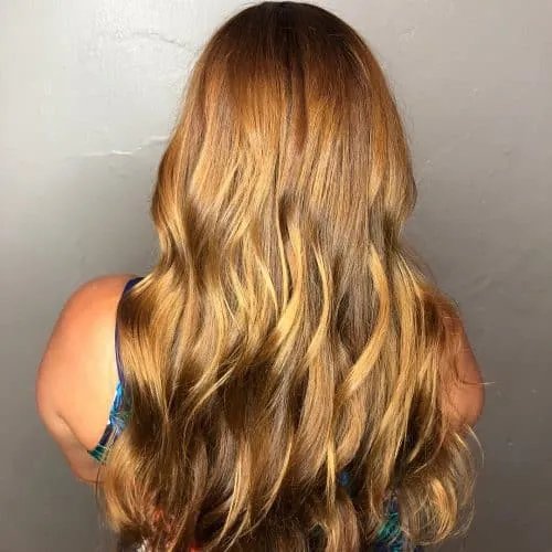 Gyllene Koppar Brun Balayage' title=