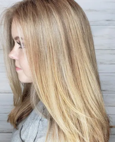 light golden ash blonde hair