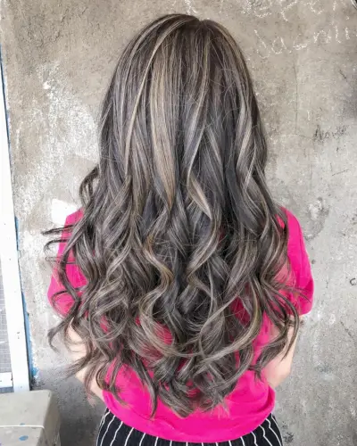 light ash blonde on dark brown hair