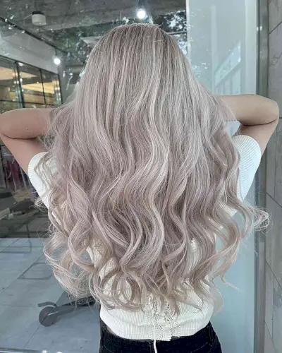 Tousled Lighter Ash Blonde Tresses