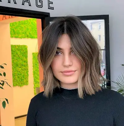 Short Black Hair with Natural-Looking Blonde Ends