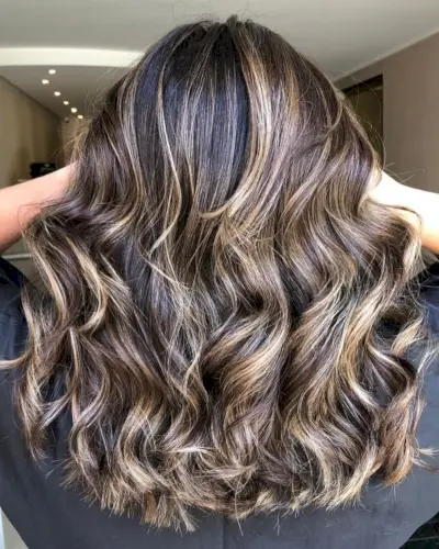 Very natural highlights for black hair