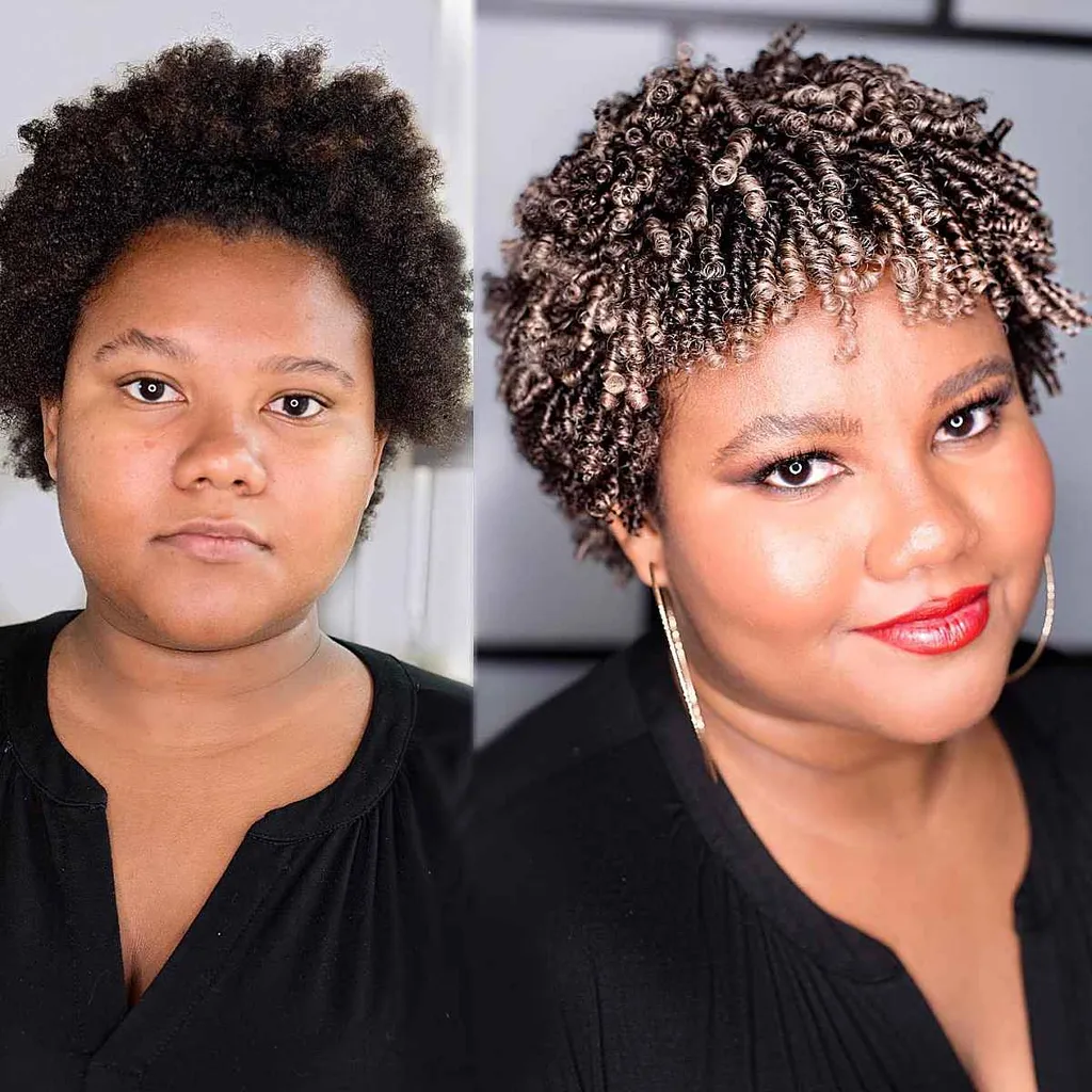 흑인 여성을 위한 건방진 금발 하이라이트' title=