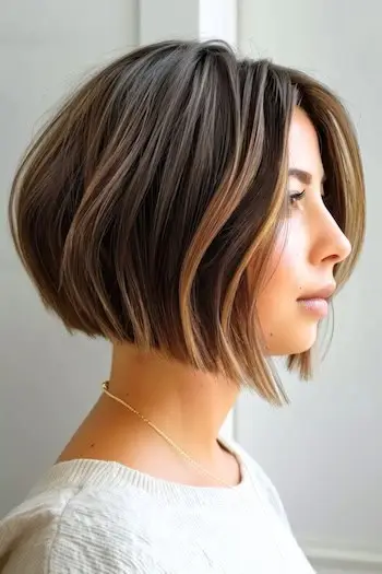 אלין בוב תסרוקת קצרה.