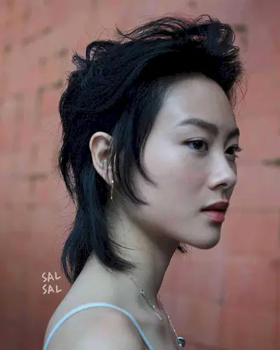 Modern and Iconic Mullet-Inspired Hair for ladies with fine hair texture