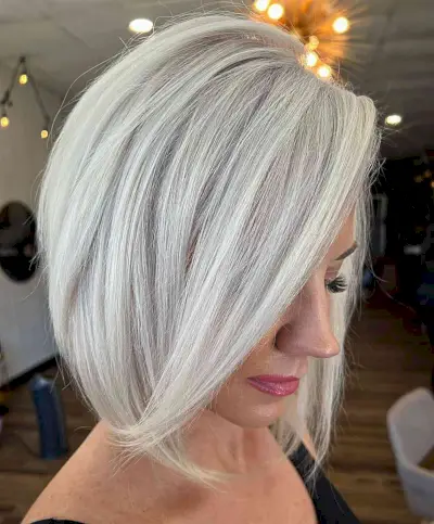 Soft platinum bob modern hairstyles
