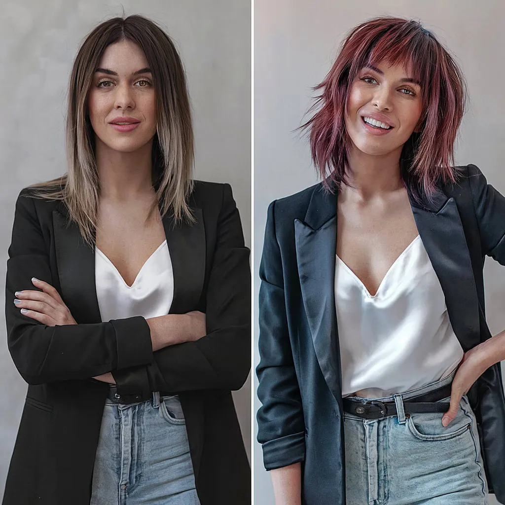 Dlhý bob huňatý účes' title=