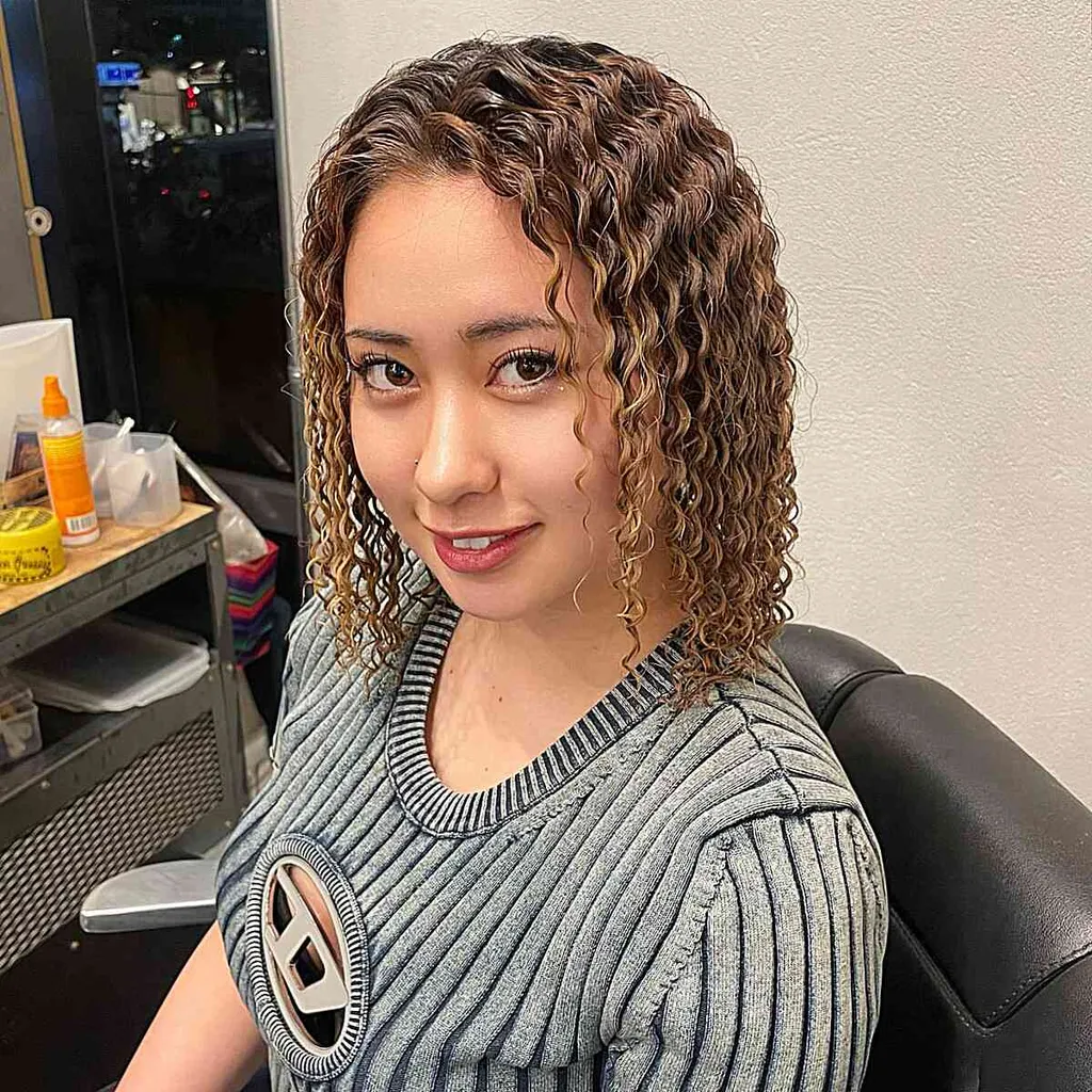 Elegant spiralperm for Long Bob' title=