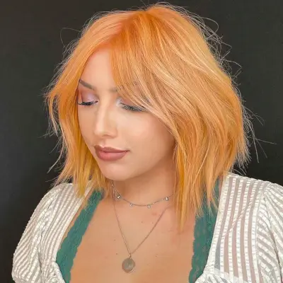 Slimming Collarbone-Length Haircut for Chubby Faces