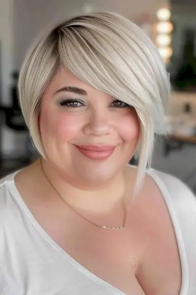 Edgy Pixie Bob for a Plus-Sized Woman