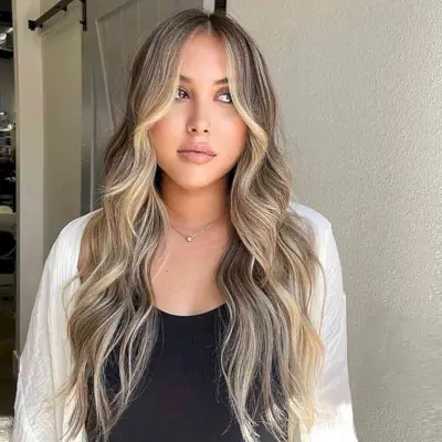 Waist-Length Mermaid Hair with Blonde Balayage