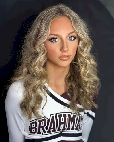 Medium-Length Textured Wavy Cheerleading Hairstyle