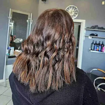 Straight and Curly Different Hairstyle