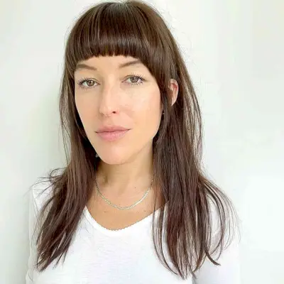 Face-Framing Round Bangs for Thin Hair and Long Faces