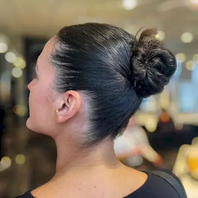 Sleek Twist Bun for Volleyball Players
