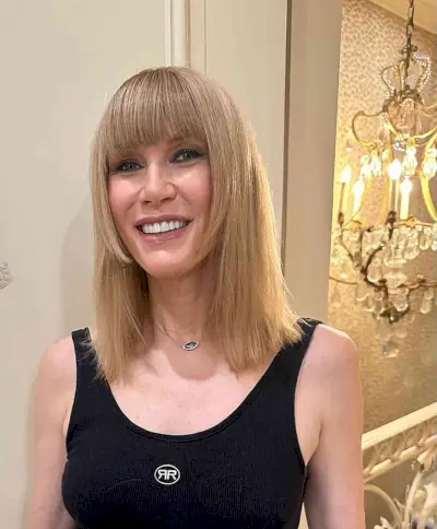 Soft Toffee Golden Blonde Hime Cut