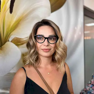 Casual Low-Maintenance Rooted Long Bob Hairstyle for ladies with glasses