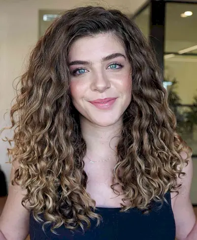 Casual Very Long Curly Hairstyle for girls with square faces