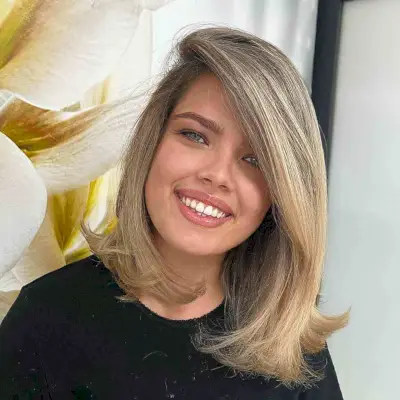 Layered Deep Side Part Casual Hairstyle