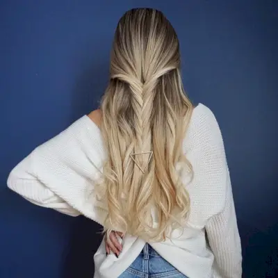 Effortless & Chic Braided Style with Accessory for Long Hair