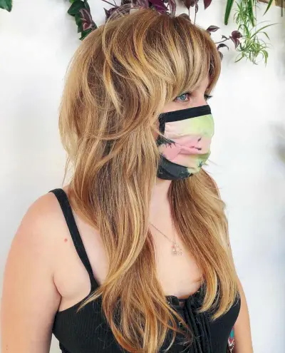 Heavy Bangs on Long Shaggy Octopus Hair