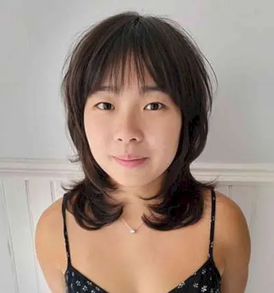 Shoulder-Length Brunette Octopus Cut