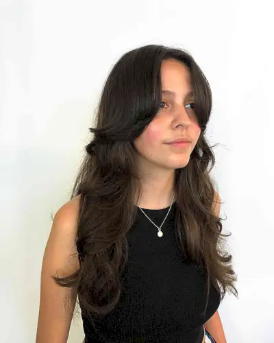 Long Modern Hush Haircut with Soft Waves