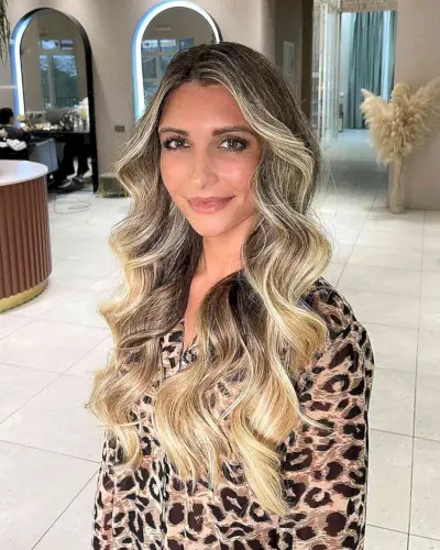 Long Blonde Balayage Hairstyle for Heart Faces